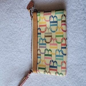 Med size D&B wristlet cream w/ multi color monogram⁹